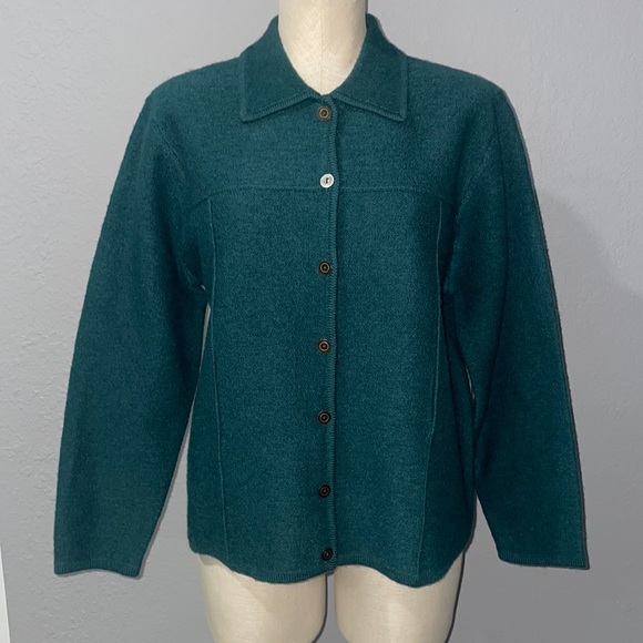 Karen Scott Vintage NWT 100% Knit Blazer Jacket size L made in Australia - Picture 1 of 8